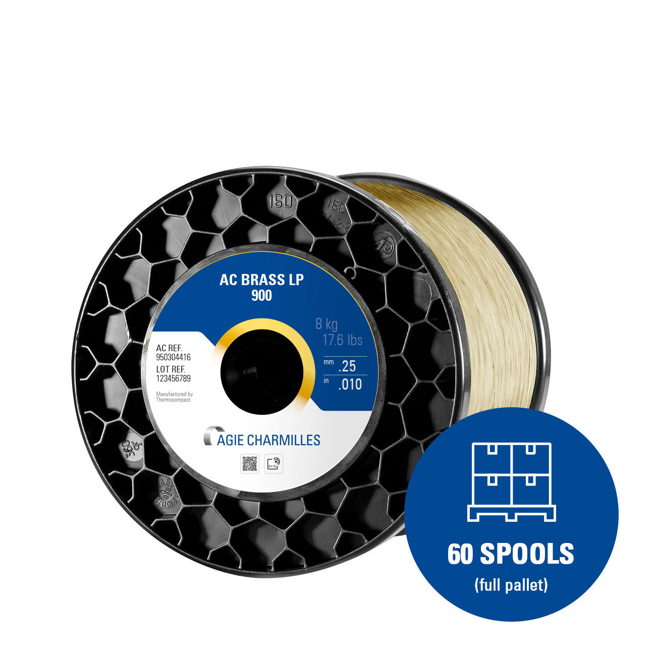 AC Brass LP 900 – 0.25 – 60 spools 8kg (full pallet)